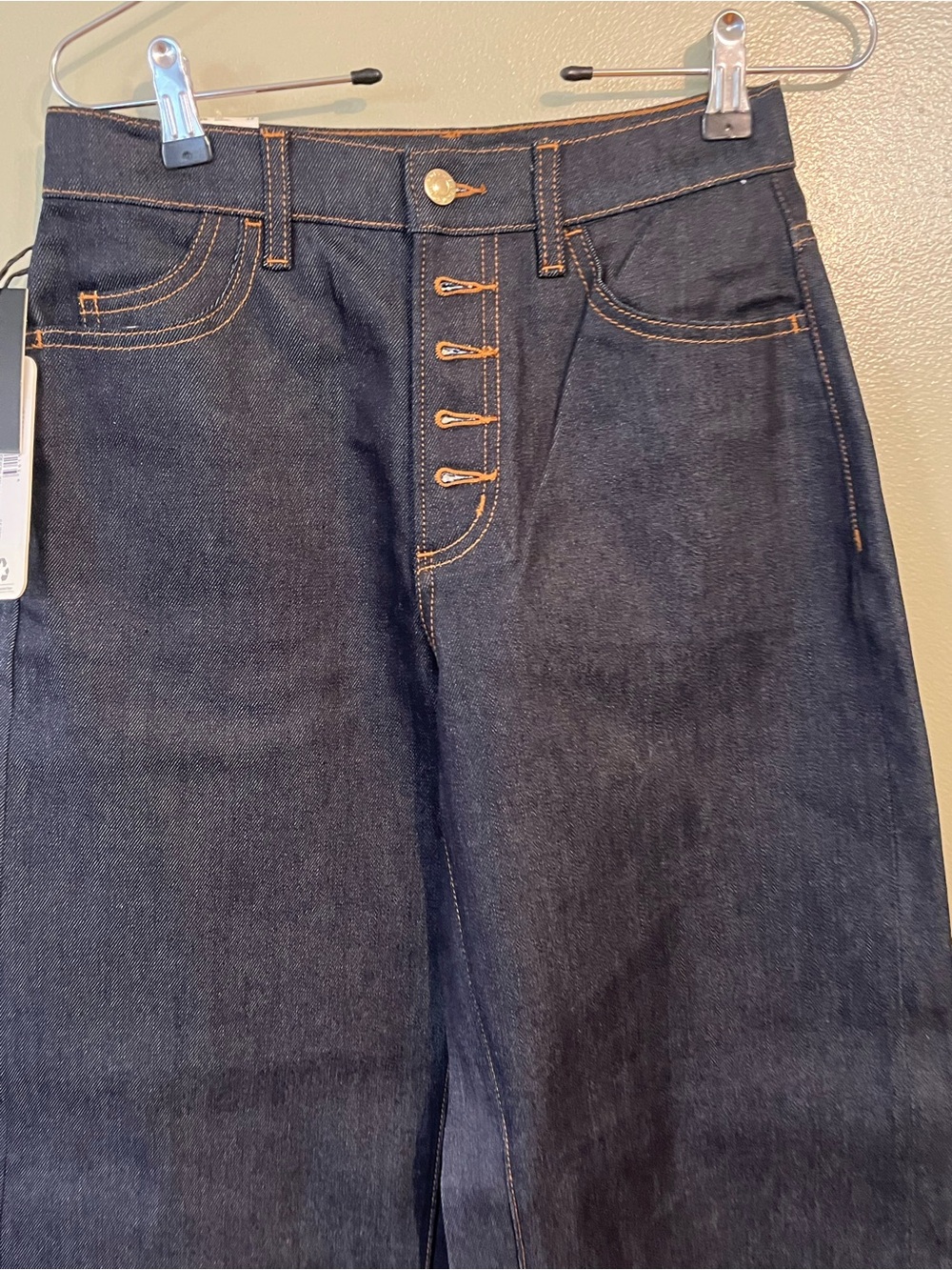 ROLLA'S High-Rise Madame  Indigo Button-Fly Women's Jeans Gigi Barrel Leg 25 NWT - Picture 2 of 14